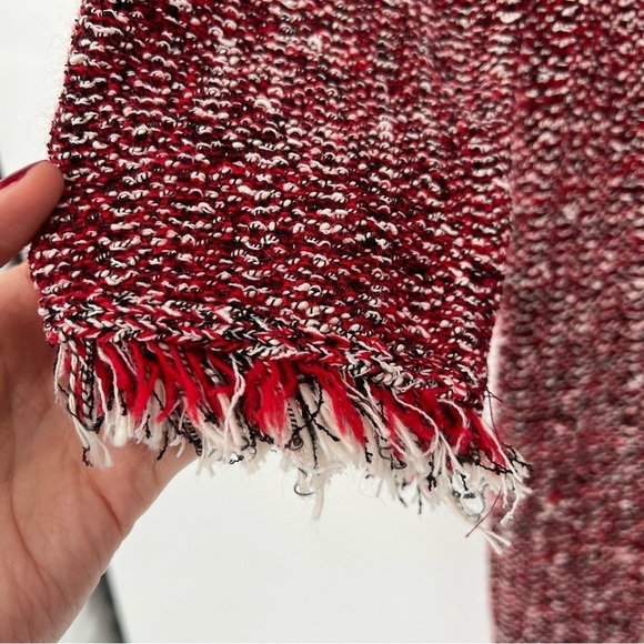 Sisley NWT Red Black‎ Tweed Fringe Dress Valentines Day - Picture 6 of 12